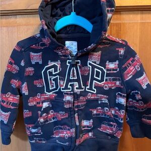 GAP Kids Navy Fire Truck Hoodie